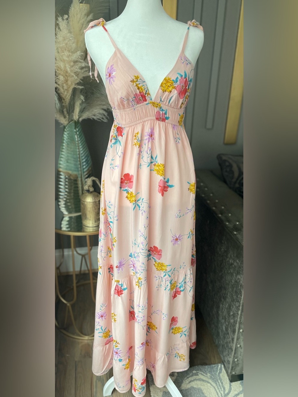 Love Ady Floral Maxi Dress in Pink